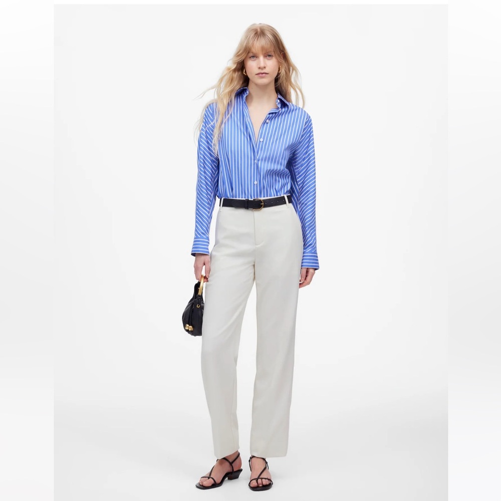 NWOT Madewell Classic Straight Trousers - 0 - Winter White